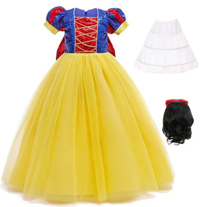 Girl Snow White Fancy Dress Kids Carnival Christmas Party Princess Costume Children Birthday Performance Clothes