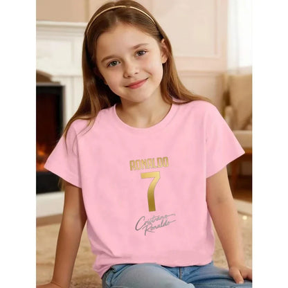 Summer Children T-shirt Tops+shorts Breathable Boy girl Casual Fashion Short Sleeve Kid football Idol Clothes Sport Tee