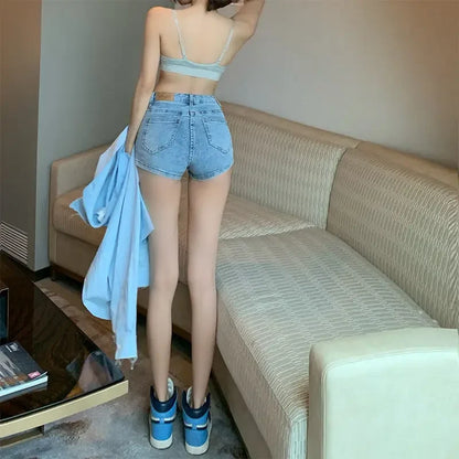 Denim Shorts for Women Booty Skinny Tight Short Jean Pants Woman Summer Micro Mini Wholesale Elasticty Korean Style To Wear Hot