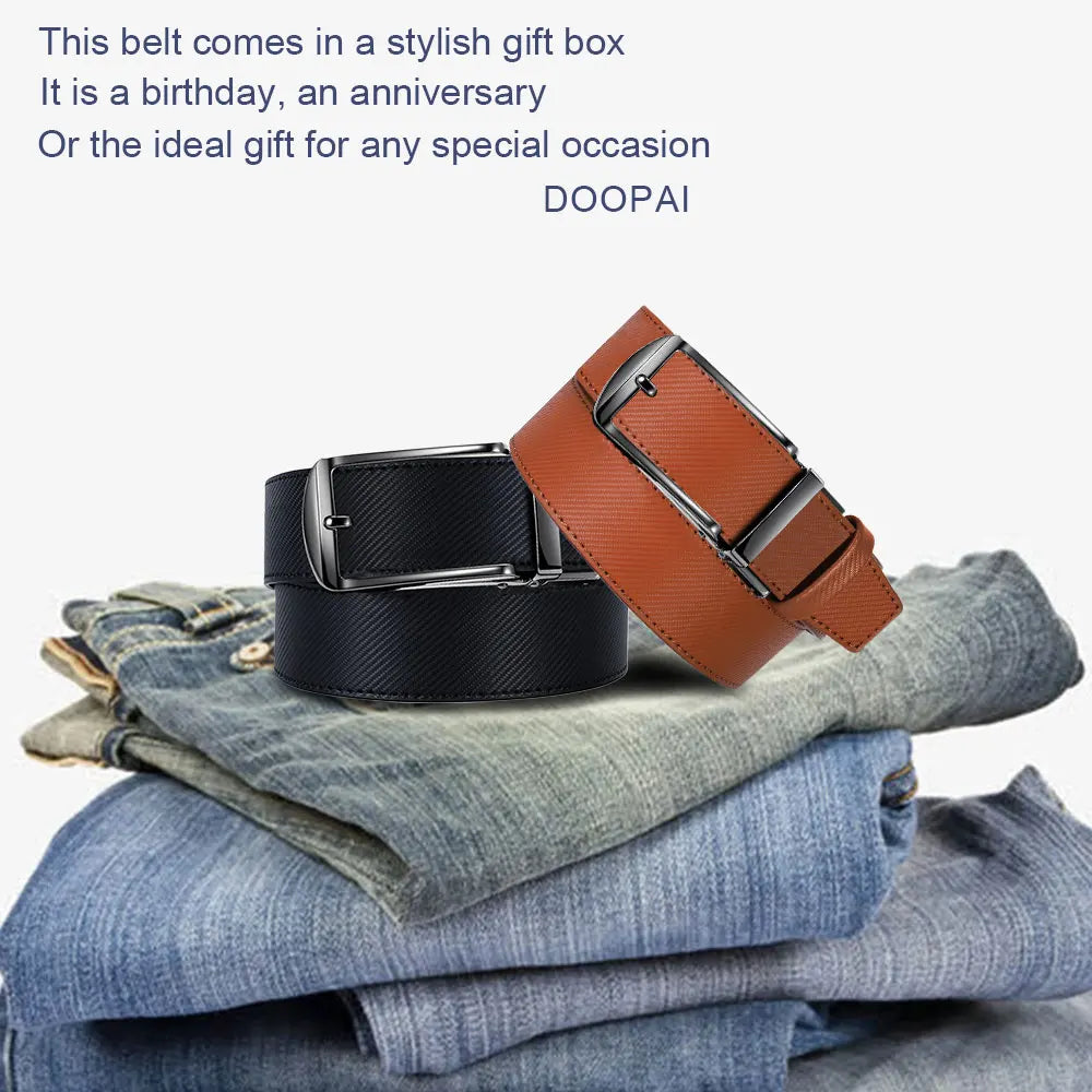 Mens Belt Genuine Leather Luxury Belt Metal Automatic Alloy Buckle Fashion Ratchet Belts for Men Cowhide High Quality Belt