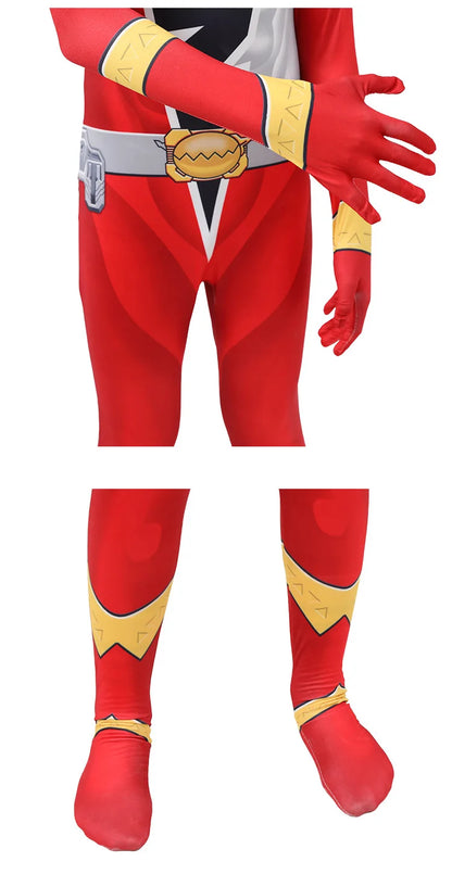 Anime Fancy Adult Kids Ranger Kishiryu Sentai Ryusoulger Cosplay Costume Jumpsuit Halloween Party Role Play Child Men Clothes