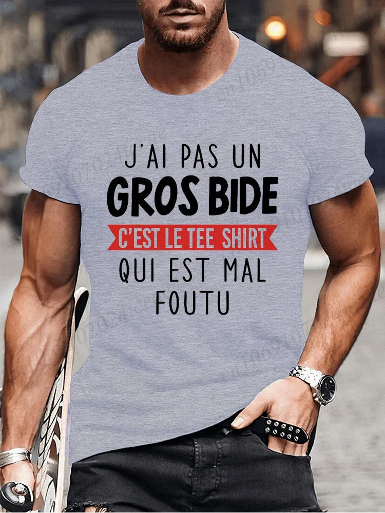 I Don't Have A Big Paunch Men T Shirt Funny French Humor Gift Y2k T-shirt Summer Casual Unisex Tee Fashion Summer Tee Shirt Tops