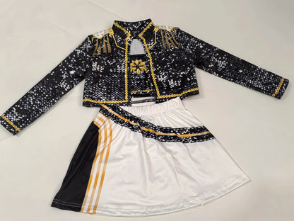3Pcs Kpop Costume Rumi Singer Dance Dress 3D Print Girls Halloween Christmas Costumes Cosplay Fancy Stage Performance Outfits