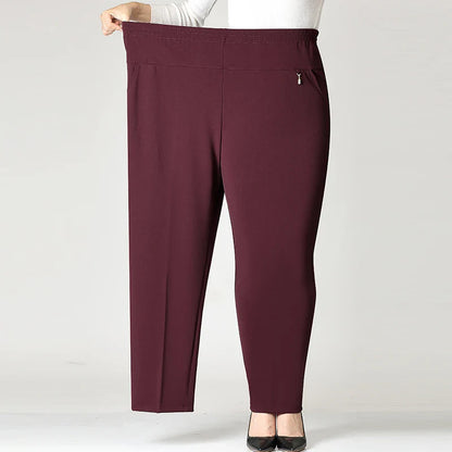 2025 Autumn Fashion Pants Brand Elastic Waist Size Women's Plus Size Thin Pants Casual Office Outdoor Pants