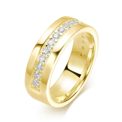 2mm Round Moissanite Eternity Band Ring GRA Certified Lab Moissanite s925 Sterling Silver Wedding Rings for Women Man