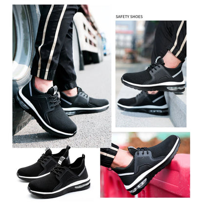 Steel Toe Safety Shoes Men Puncture Resistant Men's Work Shoes Lightweight Men Shoes Safety Bootss Men's Sports Shoes