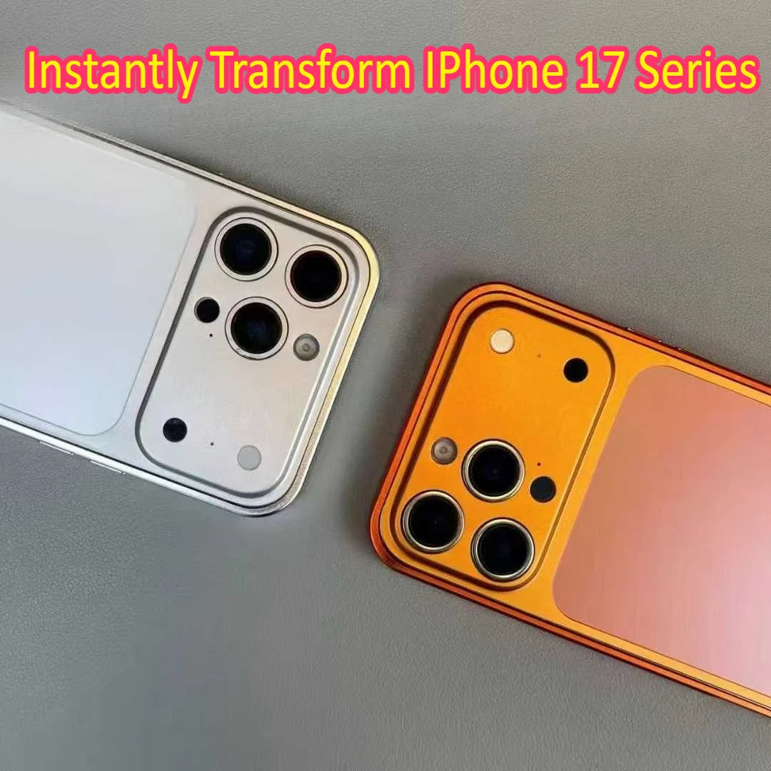 Original Colour Aluminum Alloy Frame Backplane Case For IPhone 13 14 15 16 Pro Max Transform IPhone 17 Series Lens Protect Cover