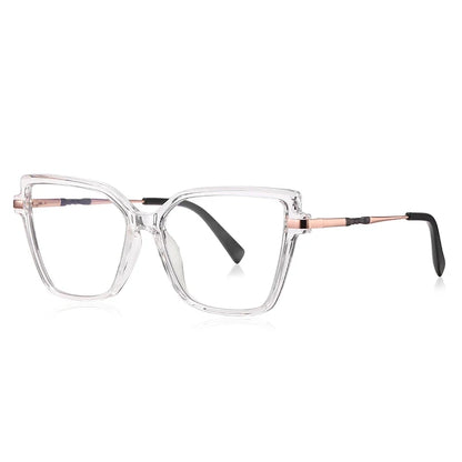 Simple Design Fashionable Large Frame Anti-Blue Light Glasses Women's Reading Glasses Customizable Prescription PFD2208