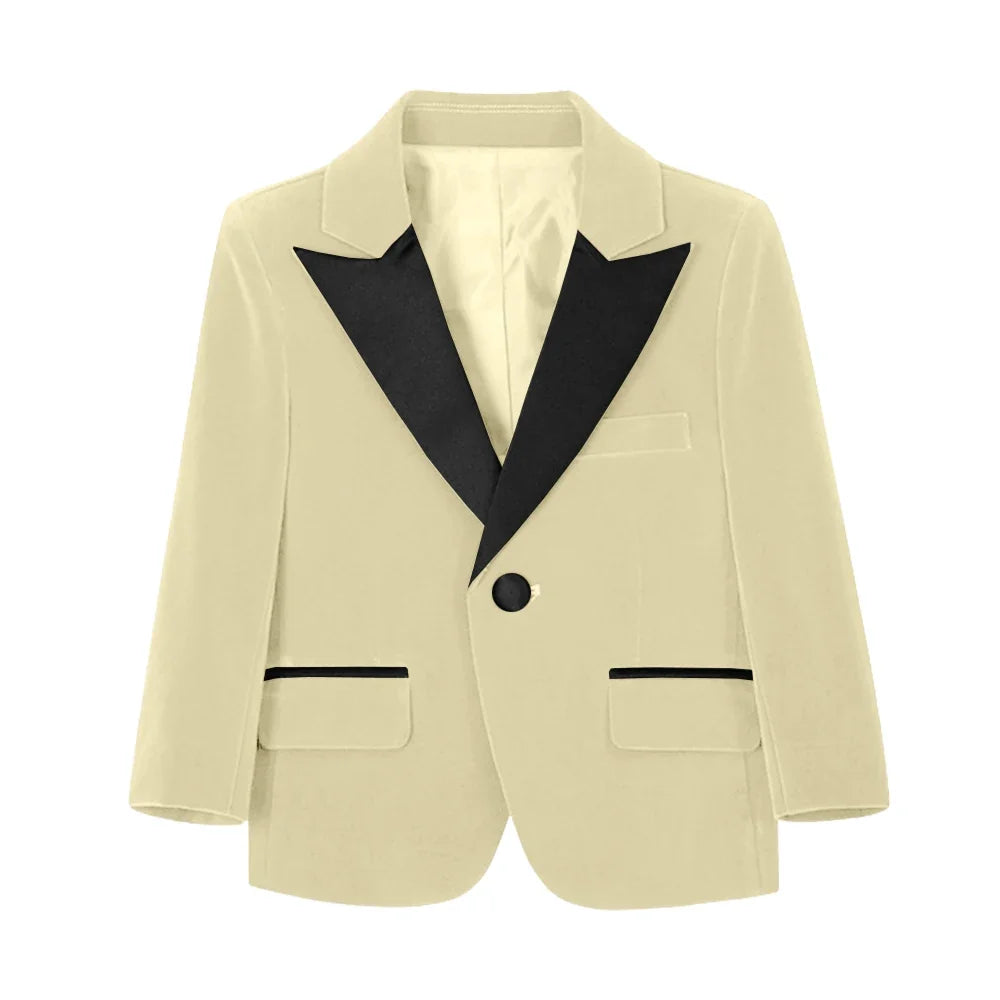 50+ Colors Velvet Suit Blazer for Kids 3-18 Years Children Formal Flannel Suit jacketm Classic Peak Lapel Suit School Uniform