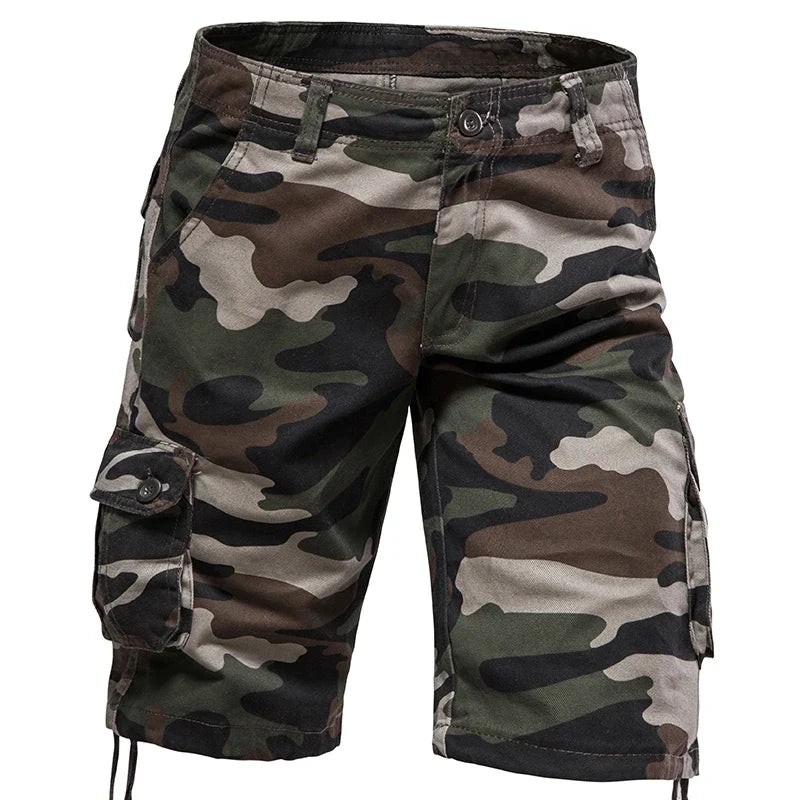 Tactical Cargo Shorts Men Camo Joggers Shorts Casual Outdoor Sports Half Pants Pocket Cotton Breathable Cargo Shorts