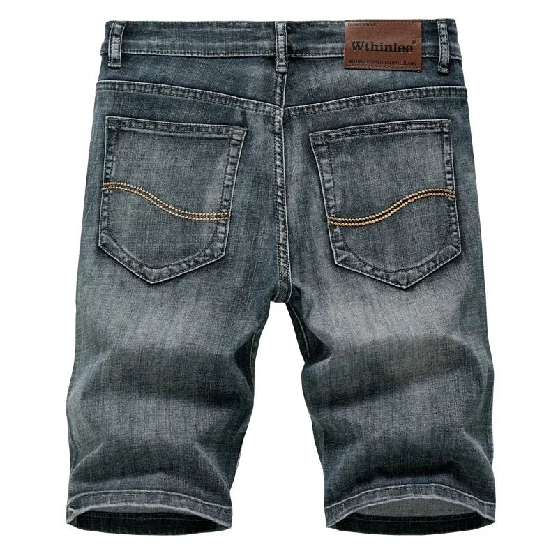 2026 Summer Shorts Jeans Men Denim Pants Stretch Dark Blue Fashion Design Men's Jeans Slim Straight Male Short Jeans Hombre