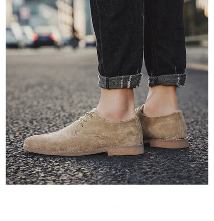 Luxury Men Derby Shoes High Quality Suede Leather Shoes for Men Business Casual Shoes Lace-Up Men Party Wedding Shoes Large Size