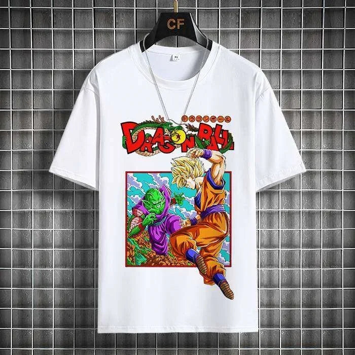 2026 Summer Dragon Ball Z Summer Trendy Short Sleeve Loose Fit T-Shirt Collaborative Release Bird Mountain Memorial Anime Goku