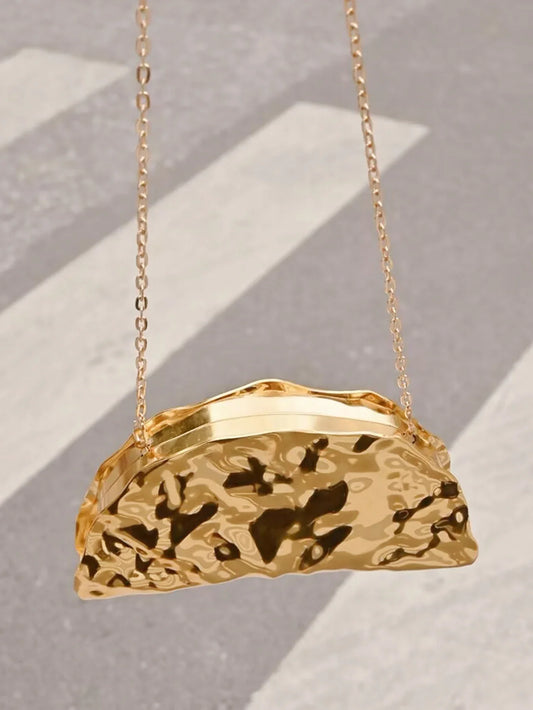 Stylish and sparkly womens evening bag acrylic scallop-shaped clutch wedding party designer chain shoulder bag/crossbody bag
