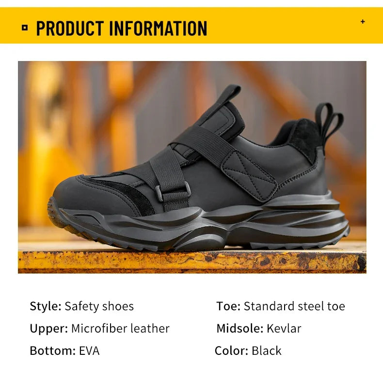 Lightweight Fashion 2024 Safety Shoes For Men Anti-smash Anti-puncture Work Sneakers Steel Toe Shoes Male Work Boots Protective