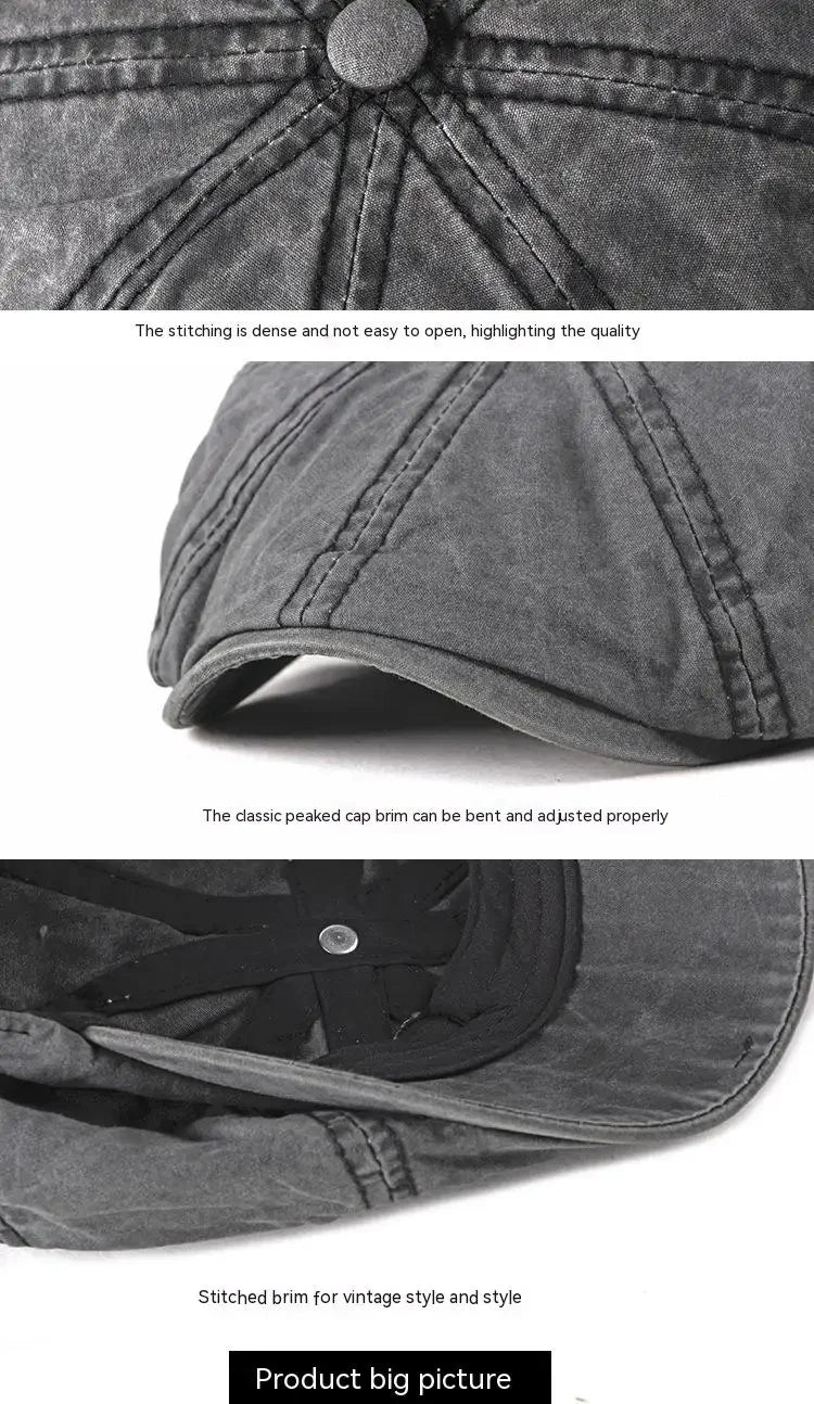 Denim Peaked Cap Men's Women's Beret Hat New Fashion Newsboy Caps Outdoor Streetwear Washed Casual Vintage Boina Hats