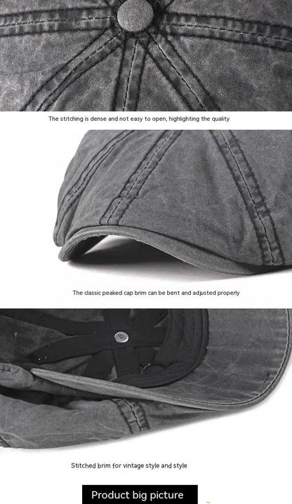 Denim Peaked Cap Men's Women's Beret Hat New Fashion Newsboy Caps Outdoor Streetwear Washed Casual Vintage Boina Hats