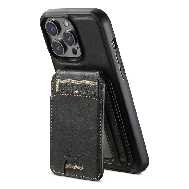 Magsafe Magnetic 2 In 1 Detachable Wallet Leather Case For iPhone 12 13 14 15 16 17 Pro Max Plus 16E 17 Air Holder Cover