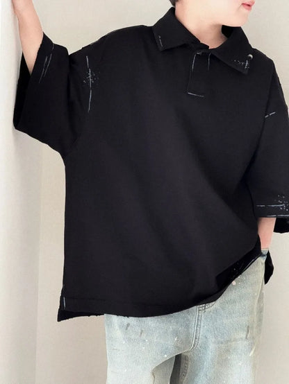 Boys' Polo Short Sleeve T-Shirt Summer Casual Stylish Versatile Toddler Big Kids Tops