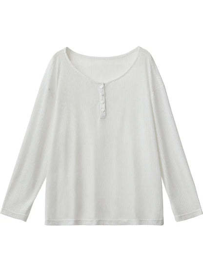 Women T-Shirts Casual Loose New Slightly Transparent O Neck Female Top Thin Sun Protection Tees Spring Summer 2025