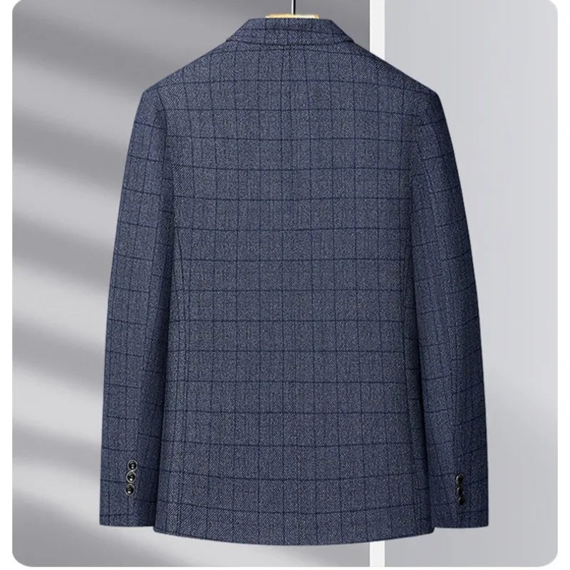 2025 Autumn Winter Woolen Suit Jacket for Men's Korean Slim Fit Casual Business Suit Jackets Social Office Blazers Men Clothing