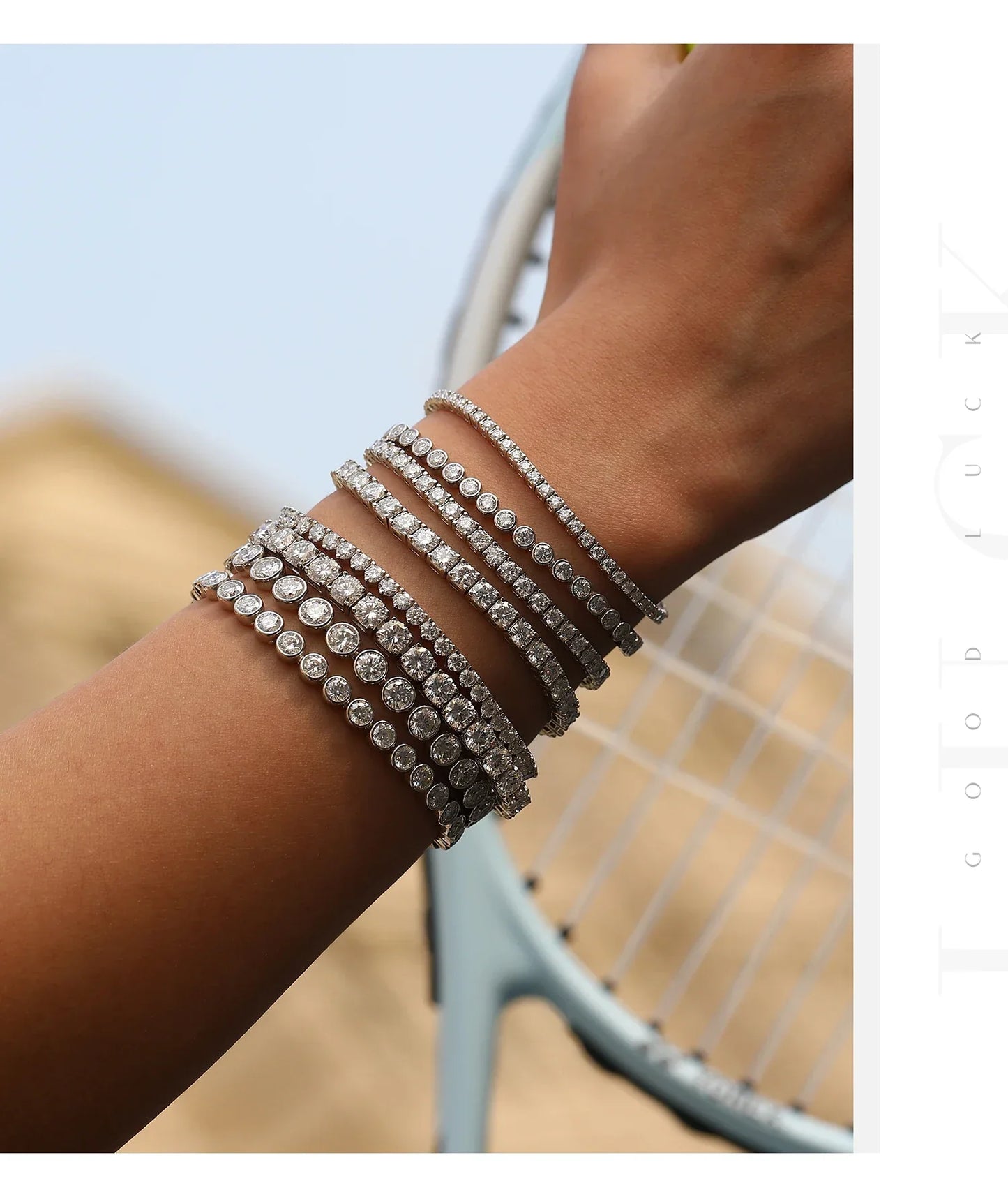 D VVS1 Round Moissanite Tennis Bracelet 3mm/4mm/5mm 925 Sterling Silver Tennis Stackable Bracelets for Women Men Jewelry