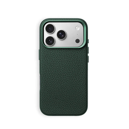 Luxury Magnetic Lychee Texture PU Leather Case For iPhone 17 16 Pro Max 15 14 13 For Magsafe Alloy Lens Shockproof Bumper Cover