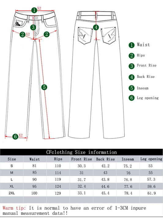 Men's White Baggy Machete Wide-Leg Jeans Daily Casual Denim Pants Solid Business Ladies' Balloon Pants High Street Men's Clothes