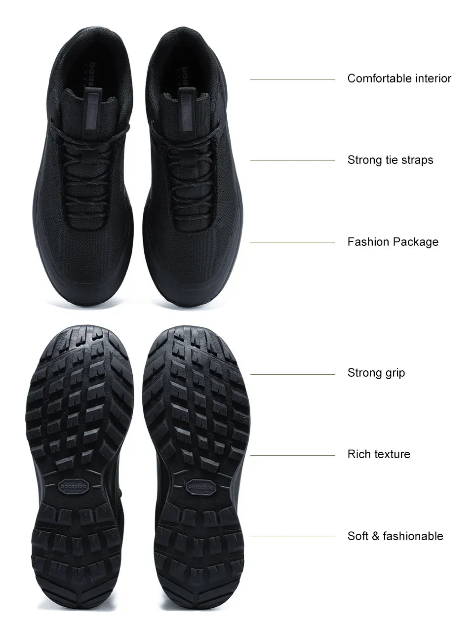 Hiking Shoes Men Outdoor Waterproof Camping Resistant Non Slip Sneakers Male Casual Lightweight Lace-Up Walking Shoes