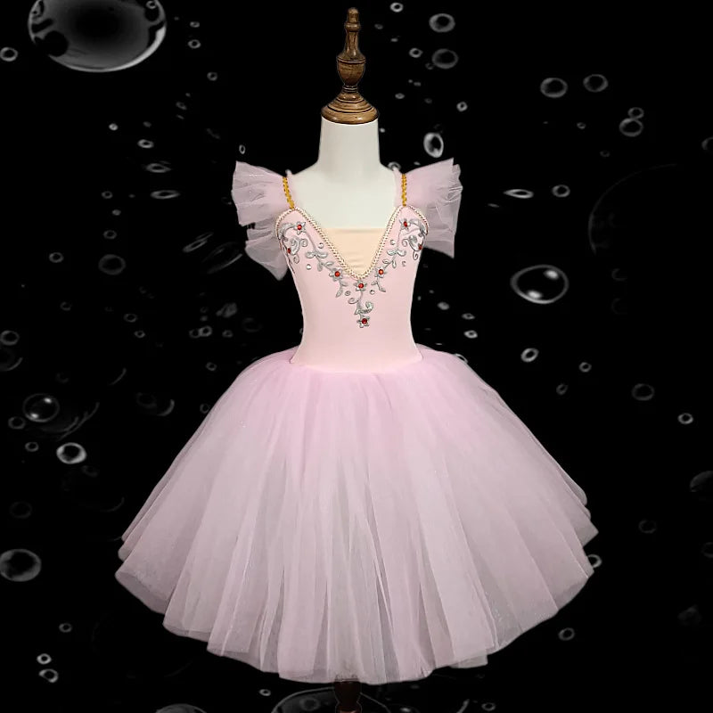 Fashion Children's Day Ballet Dress Kids Tutu Puffy Dance Wear Princess Dresses Girls Summer Performance Clothes Girl Vestidos