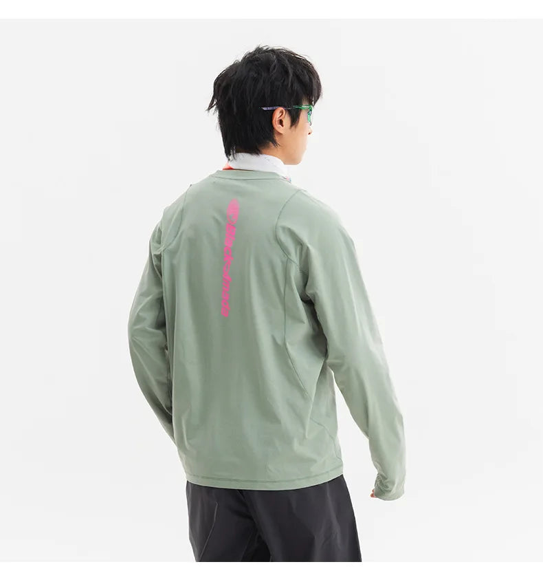 Men Anti-Bacterial  UPF Sun Protection Long Sleeve Moisture-Wicking & Quick-Dry Lightweight Top Unisex Quick-Dry Sun Protective