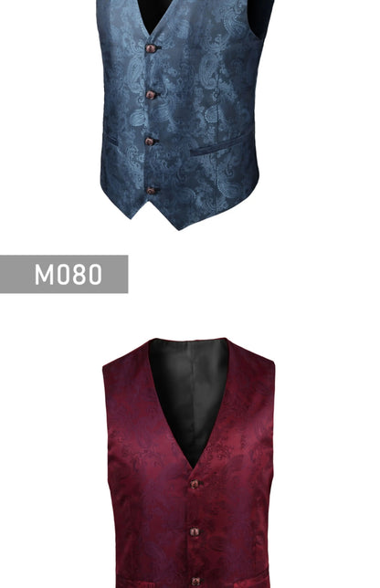 2025 New High-end V-neck Jacquard Black Vest for Men, White Sleeveless Waistcoat, Silver Billiards Uniform ,male Magician Vests