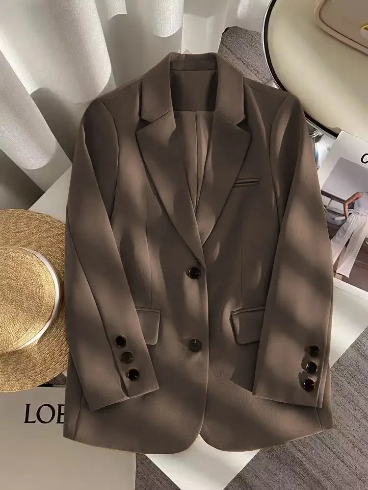 New Spring Suit 2025 Suit Jacket for Women with Small Temperament and High-end Feel Loose Casual Chic Elegant Fashion Coat Top