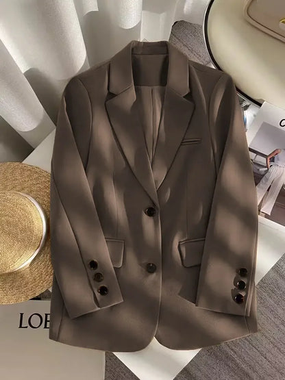 New Spring Suit 2025 Suit Jacket for Women with Small Temperament and High-end Feel Loose Casual Chic Elegant Fashion Coat Top