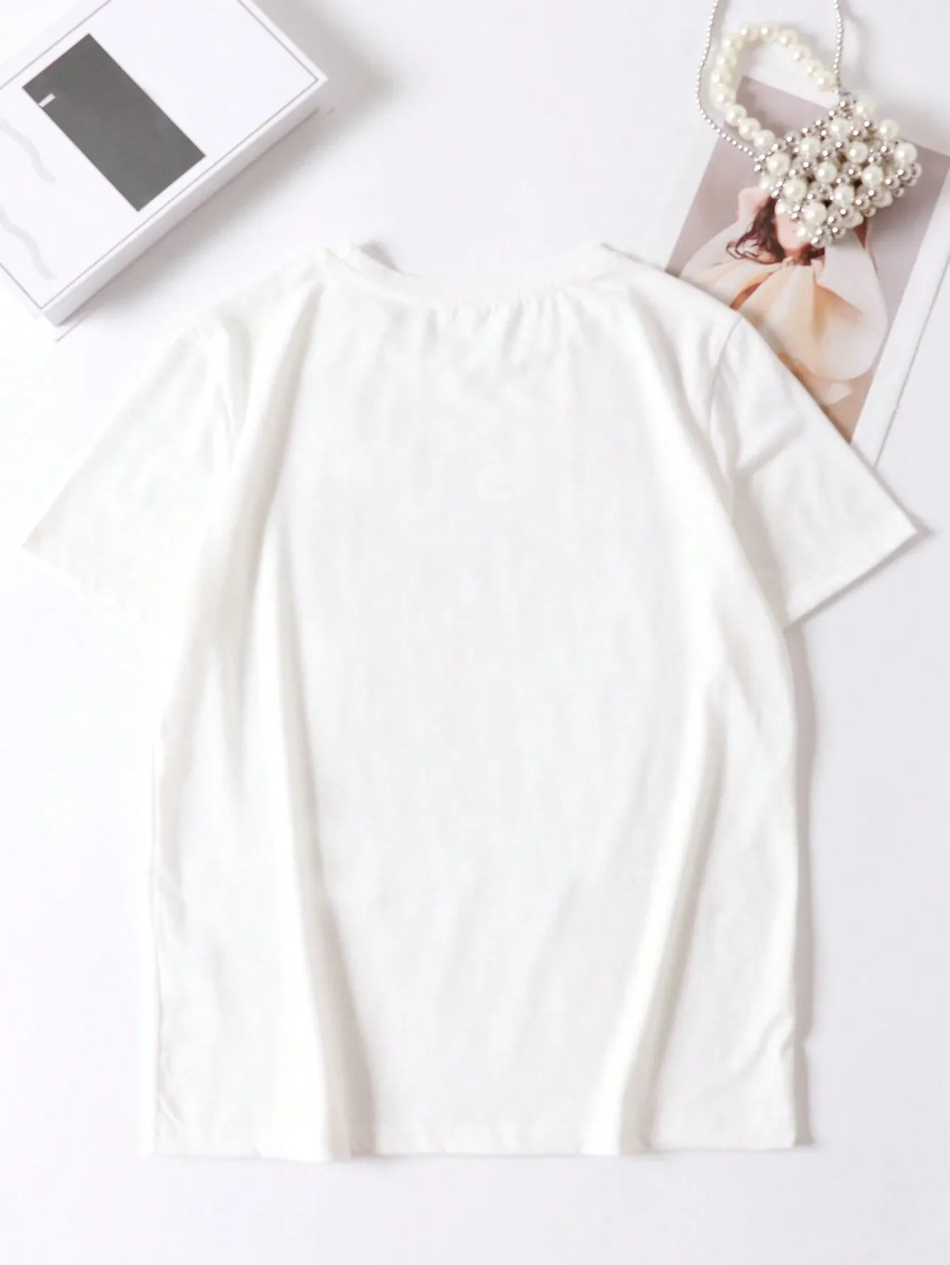 Large Size Women's Slogan Printed Round Neck Loose Short-Sleeved Casual T-Shirt, Suitable for Daily Commuting and Shopping
