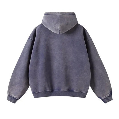 High Quality Luxury Apparel Street Wear Wholesale Euro US Size Spring Autum Full Up Zipper Washed Batik Dye Hoodie
