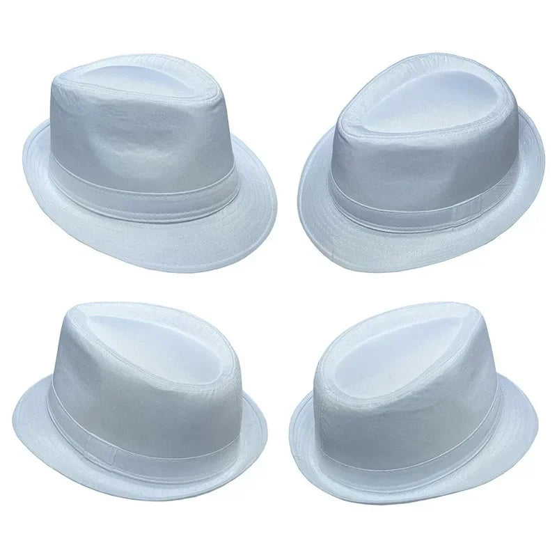 Summer Solid Bright Color Sun Hat British Jazz Hat Top Hat Men's Top Hat Winter Middle-aged and Elderly Jazz Warm Hat Fedora Hat