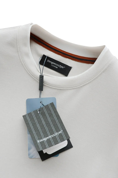 Shape-Retention & Pilling-Resistant Long-Sleeve Tee: Contrast Collar Design + Stretchy Fit Men's Undershirt