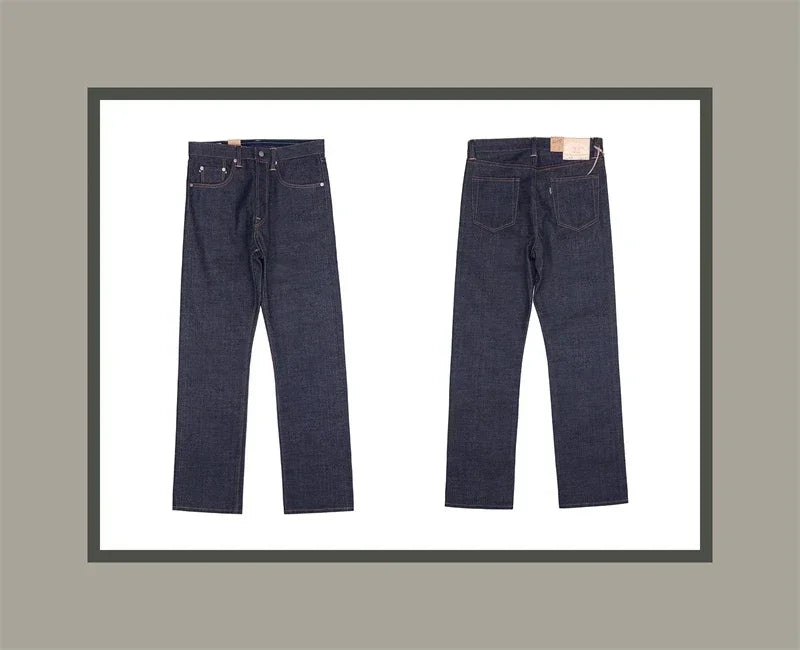 22oz Heavyweight Selvage Denim Jeans Rigid Straight Fit Pants Lot N235