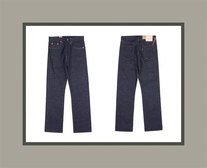 22oz Heavyweight Selvage Denim Jeans Rigid Straight Fit Pants Lot N235