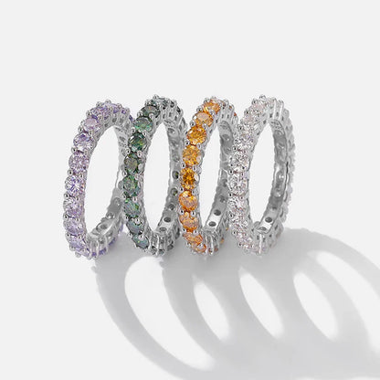 3mm Certified Moissanite Rings for Women Full Diamond Sparkling Bride Jewelry Wholesale 100% 925 Sterling Silver 9 Color