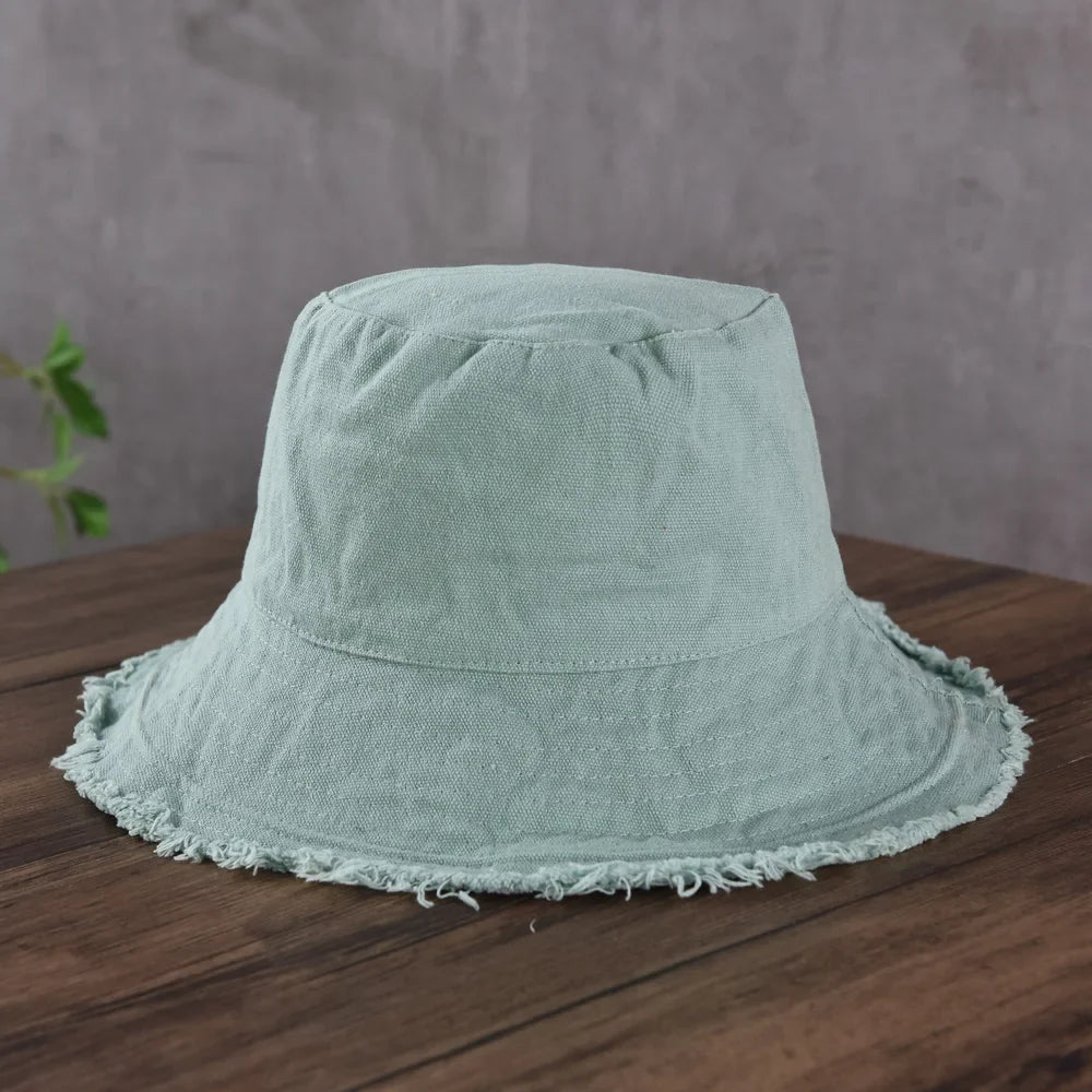 Wholesale New Bob Summer Bucket Hats Reversible Men Ladies Cotton Outdoor Sports Pull Up Fashion Panama Sun Hat Gift Wine Party