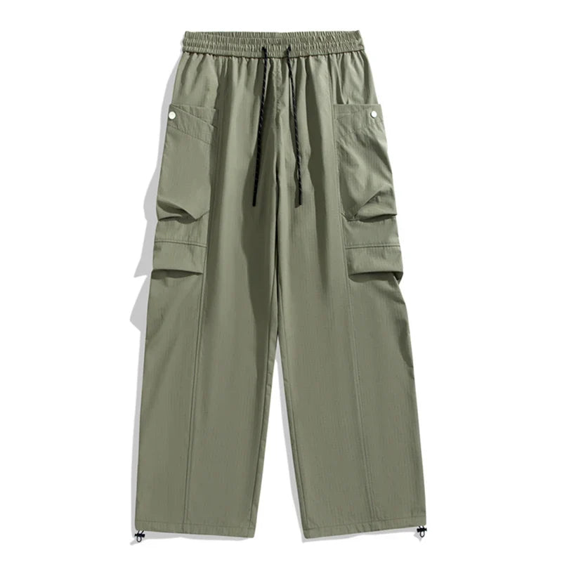 Male Hiking Pants Outdoor Waterproof Windproof Camping Cycling Trousers Autumn Spring Elastic Waist Climbing Travel Casual Pants