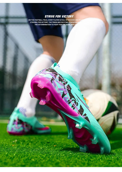 New Men Soccer Shoes Sneakers Original Football Boots Training Long Spikes Drop Shipping Futsal Cleats Match Ultralight Indoor