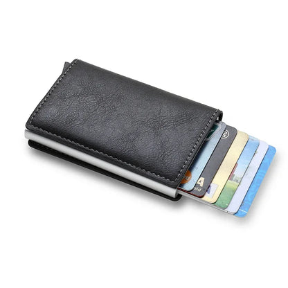 Portefeuilles Porte-cartes de Crédit en Fibre de Carbone Homme Marque RFID Noir Magique Pliant Cuir Mince Mini Portefeuille Petit Sac d'Argent Hommes Bourse