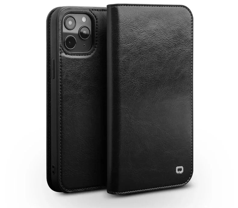 Luxury Thin Case for iPhone15 14 13 12 11 Pro Max Mini Genuine Leather Fashion Cover for XR XS Max 7 8 14 Plus Card Slot