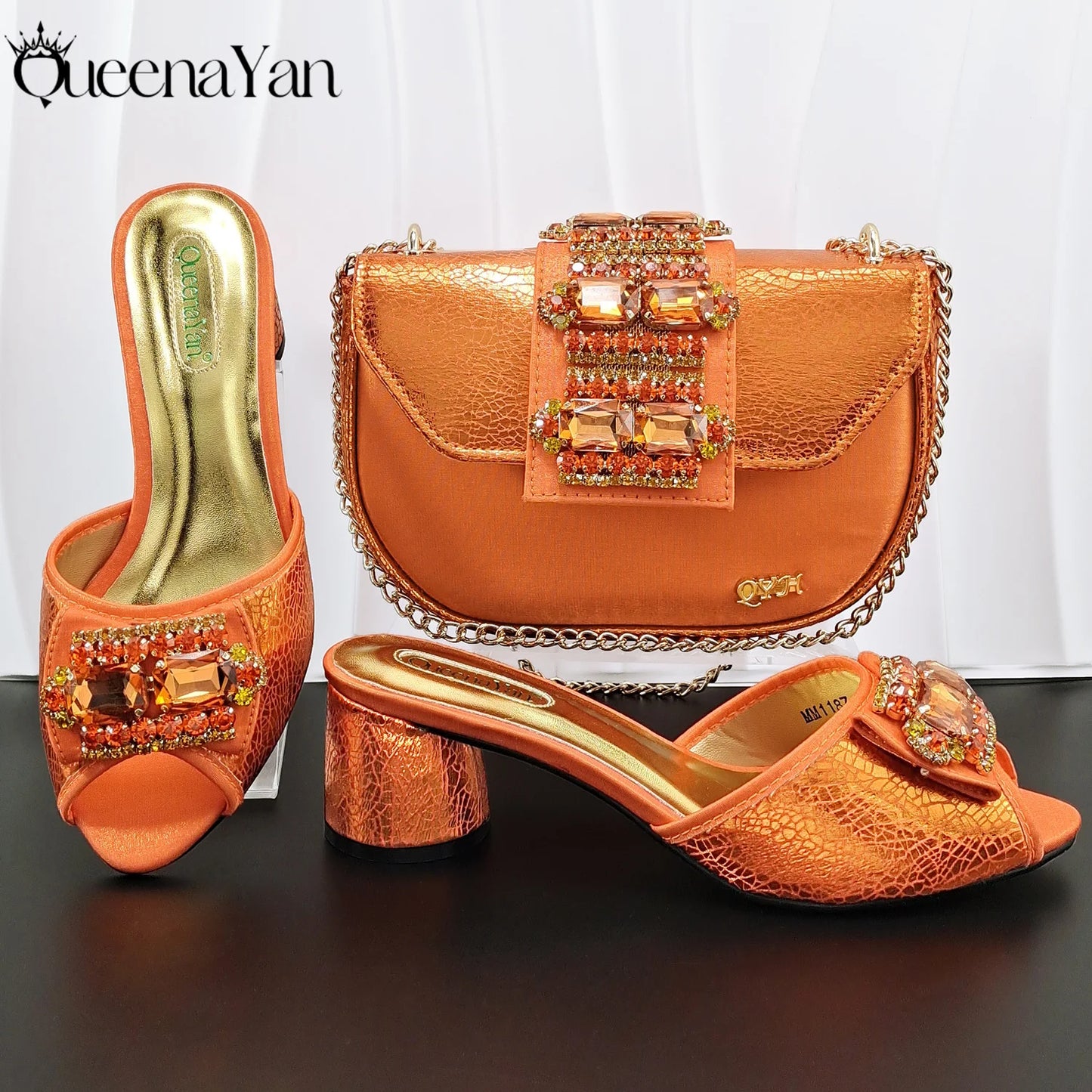 2026 New Fashion Shoes Italian Design Comfortable Women's Shoes with Diamond Oval Bag Women's High Heels for Party