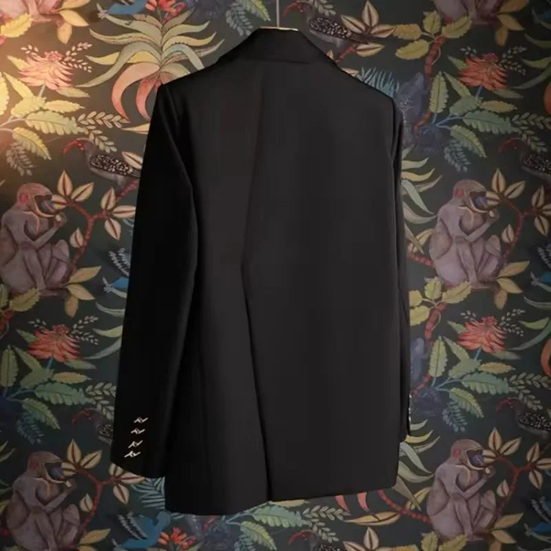 Women's Small Blazer Coat 2025 Spring Autumn Temperament Long Sleeve Ladies Suit Jacket High Quality Design Sense Lady Outerwear
