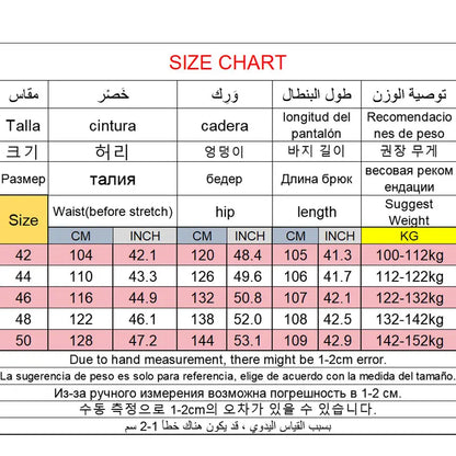 Plus Size Men's Jeans 42-50 High Stretch Denim Fabric Large Size Pants for 45-150kg Jeans Hombre Wide Leg Jeans Pantalon Homme