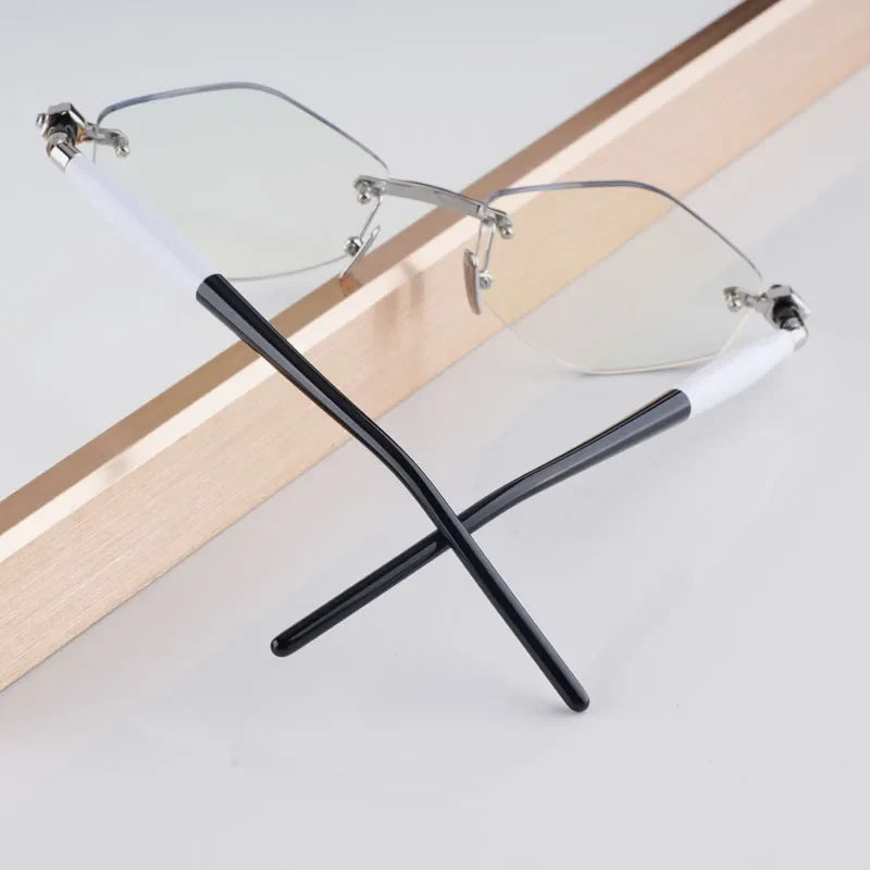 P60 Polygon Luxury Rimless Sunglasses for Men Women Acetate High Quality Germany Brand Fashion Design Gift UV400 Outdoor Eyeware
